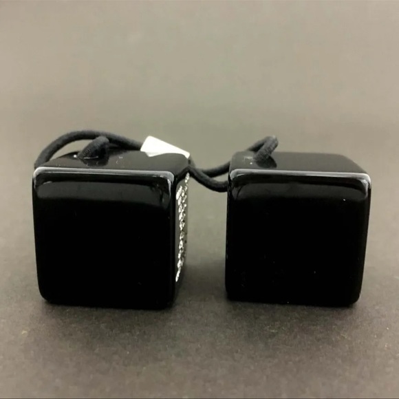 AUTH Louis Vuitton 2 Piece Set LV Logo Rhinestone Hair Cube Accessories - Picture 7 of 8